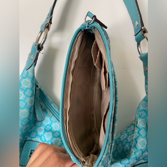 Nine West Turquoise Handbag + Cosmetic Bag - Picture 7 of 7